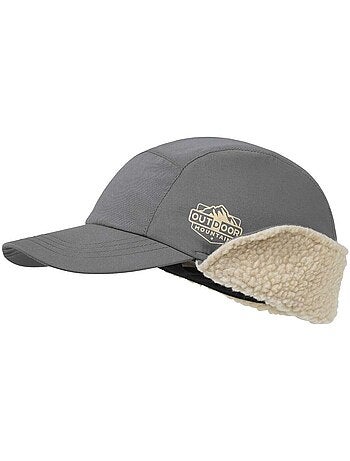 Gorra de microfibra con orejeras forradas de borreguito