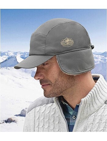 Gorra de microfibra con orejeras forradas de borreguito