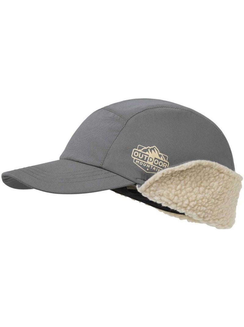 Gorra con orejeras forrada de borreguito, de microfibra con tratamiento hidrófugo Gris - Kiabi