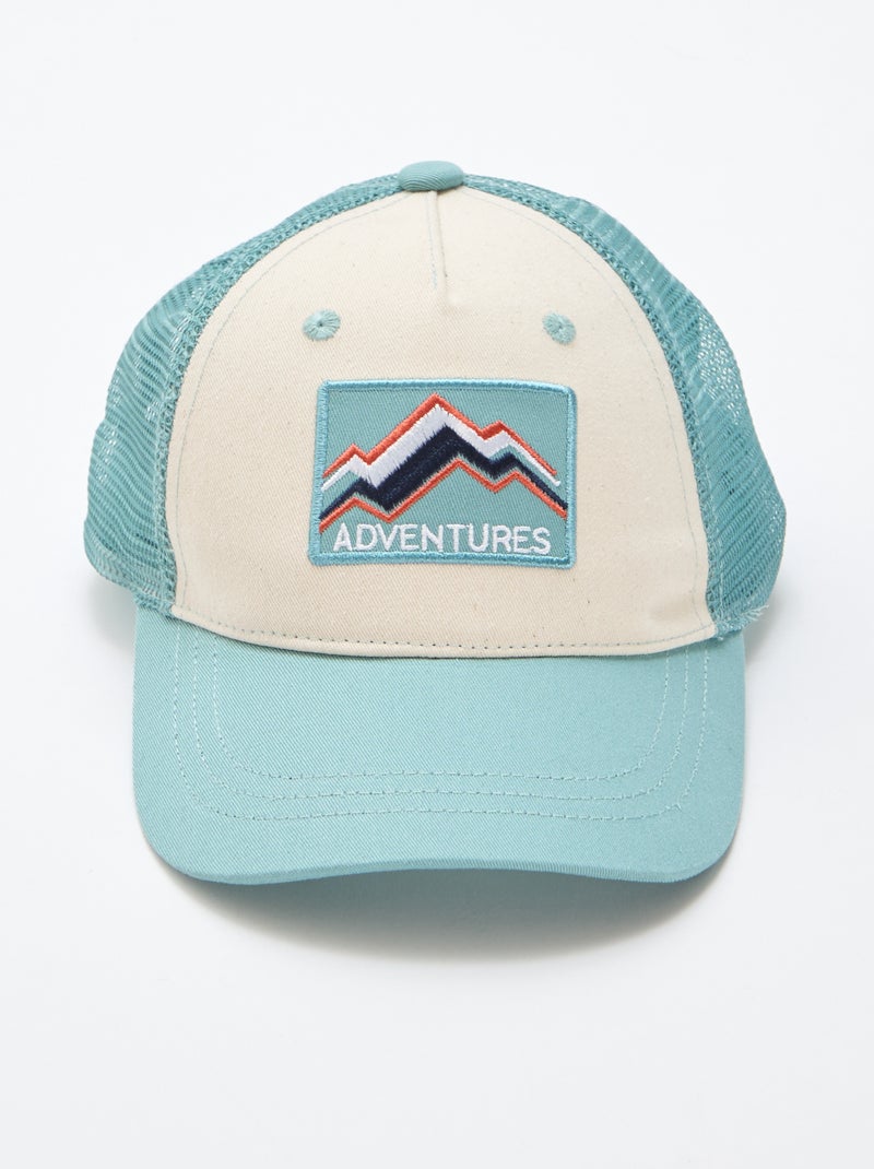 Gorra con rejilla + bordado delantero Azul - Kiabi