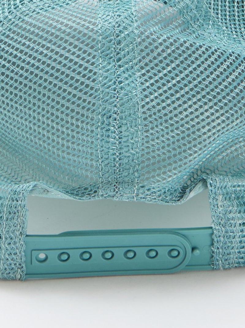 Gorra con rejilla + bordado delantero Azul - Kiabi