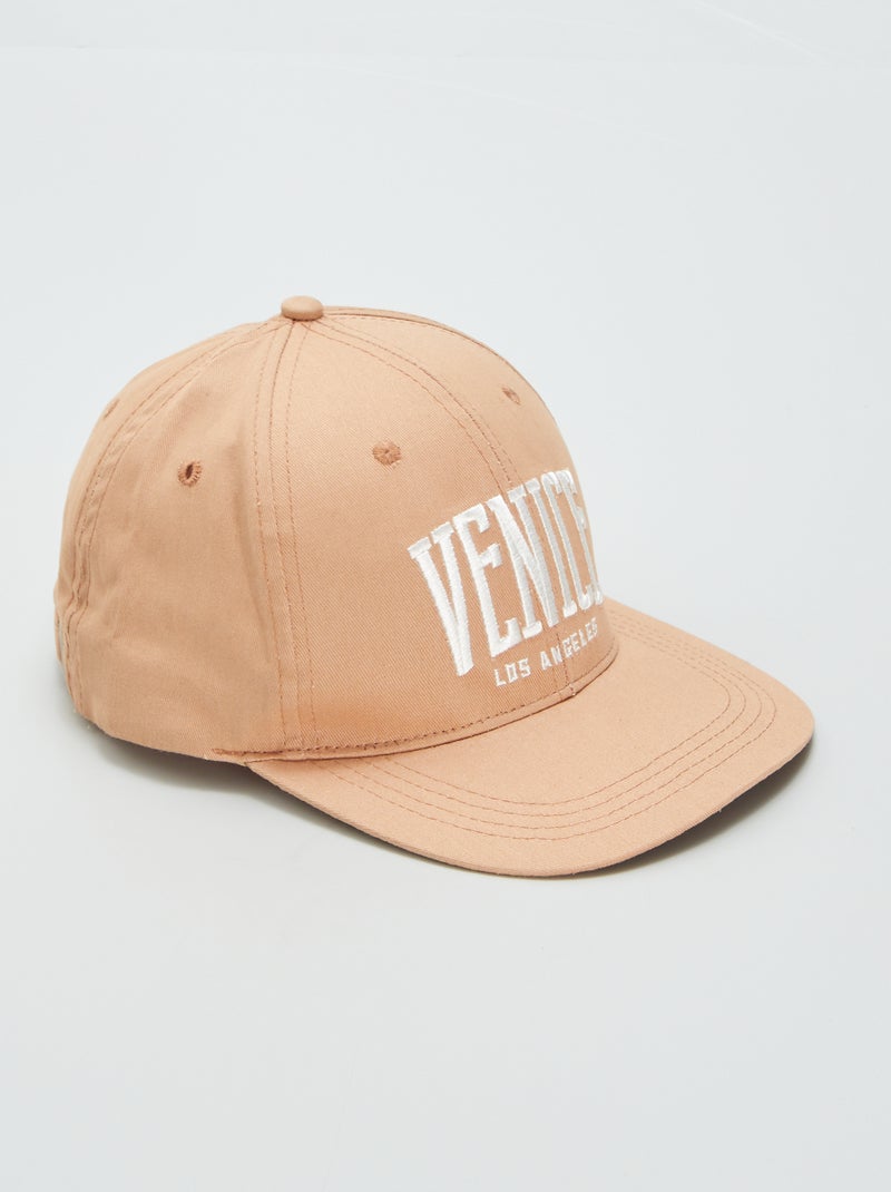 Gorra con visera plana estampada MARRON - Kiabi