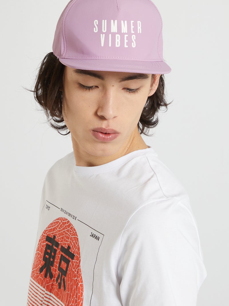 Gorra con visera plana PURPURA - Kiabi