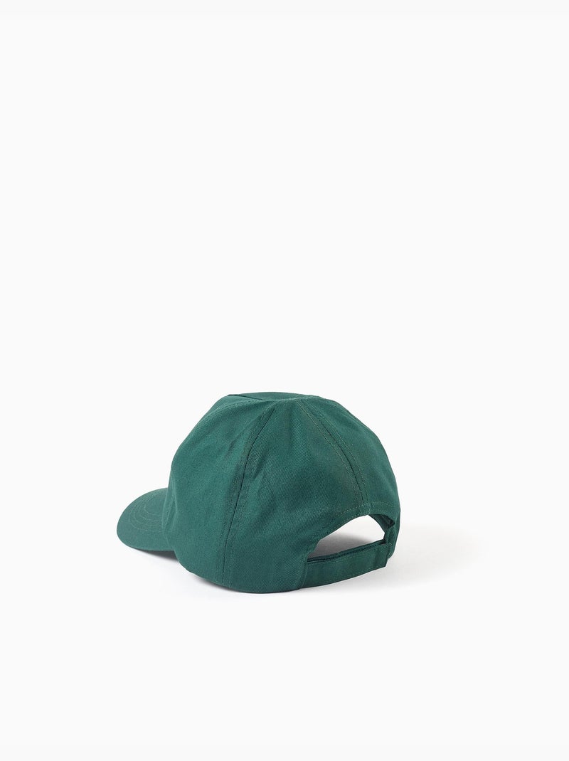 Gorra de algodón con bordado ZY Verde oscuro - Kiabi