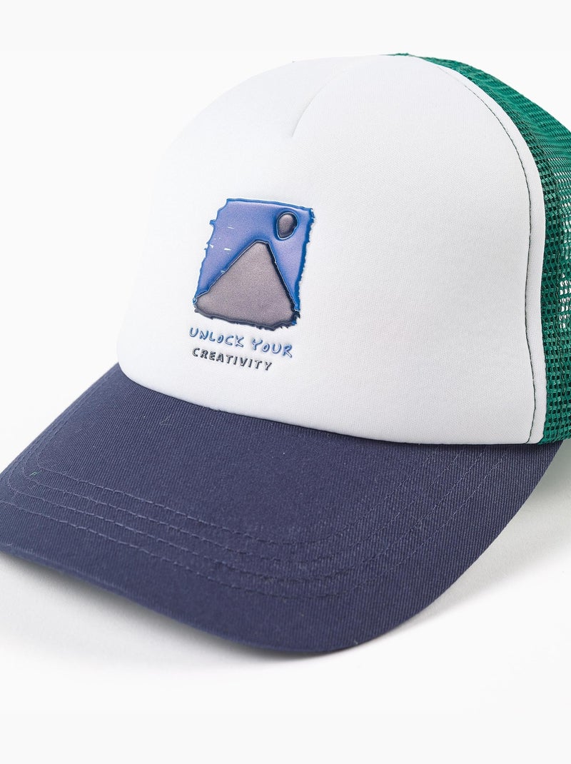 Gorra de algodón con estampado Creativity Azul Azul - Kiabi