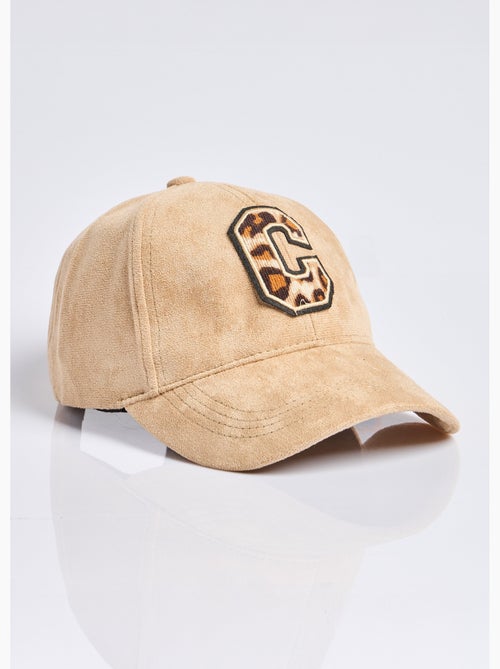 Gorra de ante sintético con detalle de estampado de leopardo - Kiabi