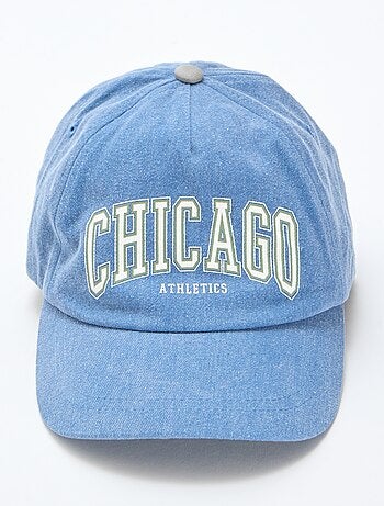Gorra de denim con inscripción