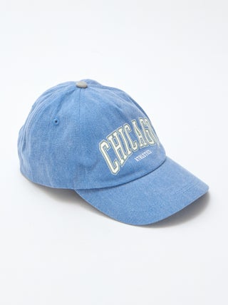 Gorra de denim con inscripción
