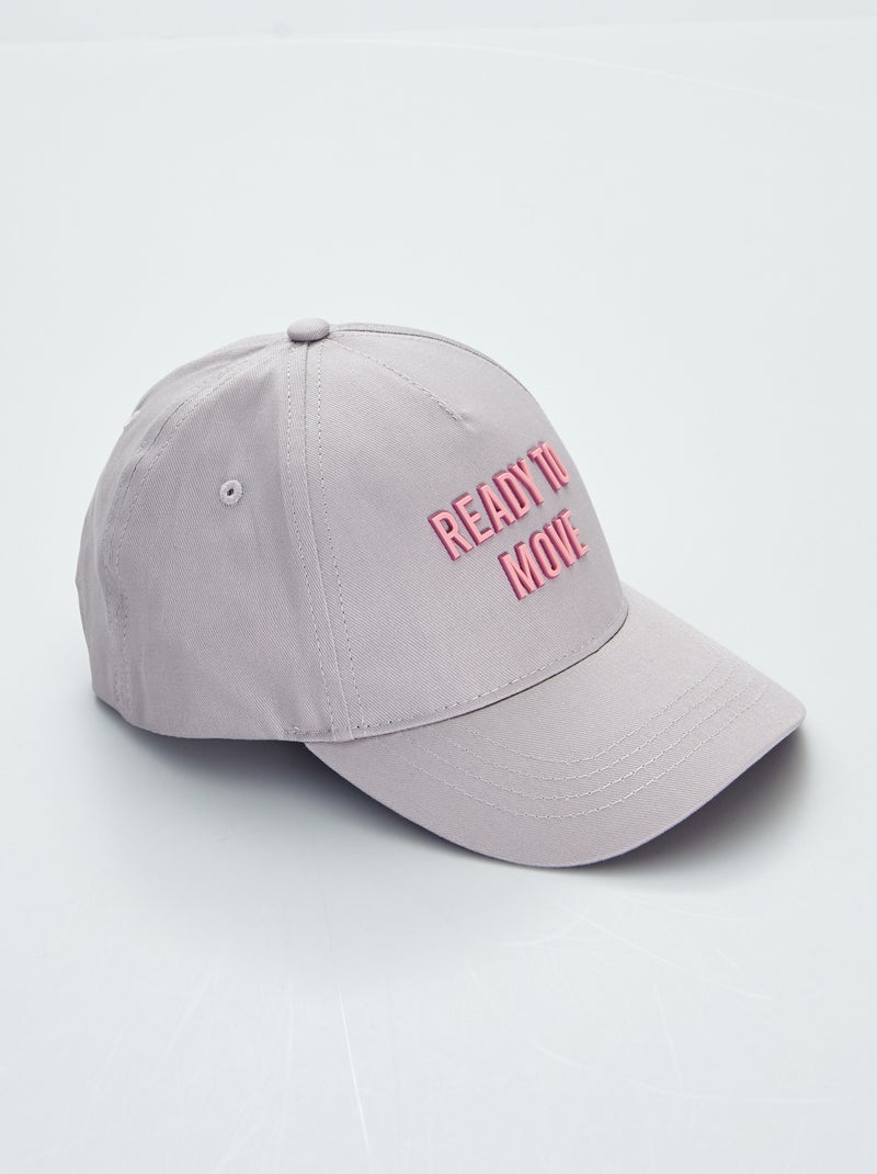 Gorra de deporte con mensaje GRIS - Kiabi