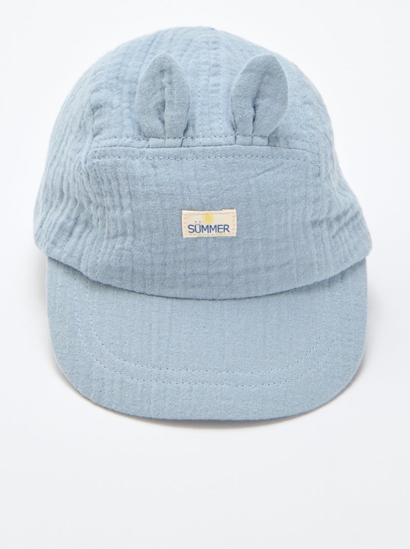 Gorra de gasa de algodón Azul - Kiabi