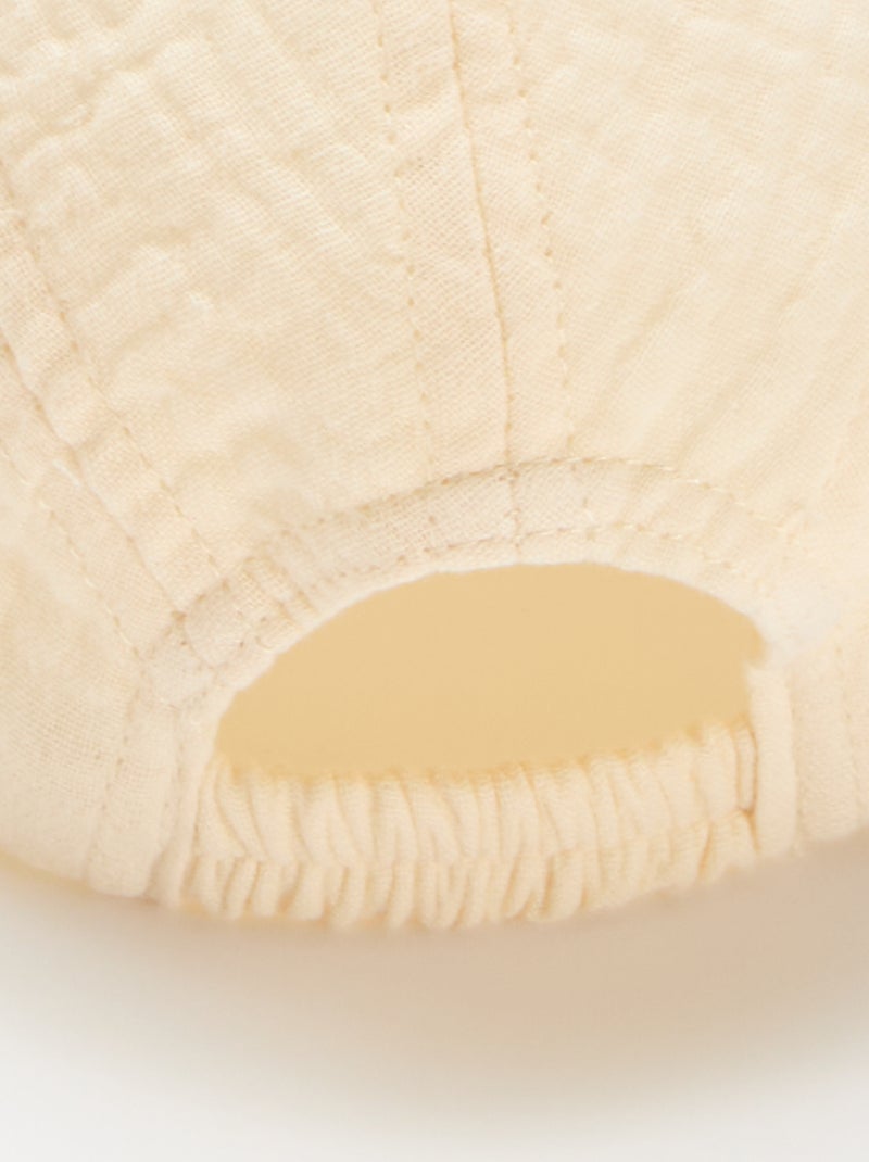 Gorra de gasa de algodón Blanco - Kiabi