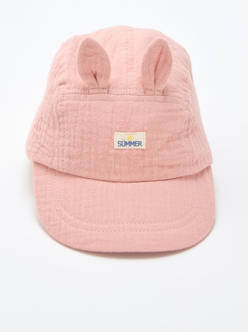 Gorra de gasa de algodón Rosa - Kiabi