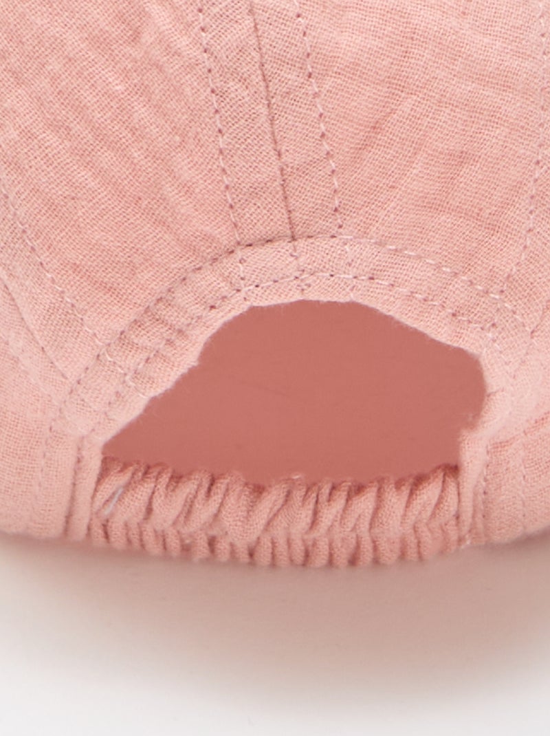 Gorra de gasa de algodón Rosa - Kiabi