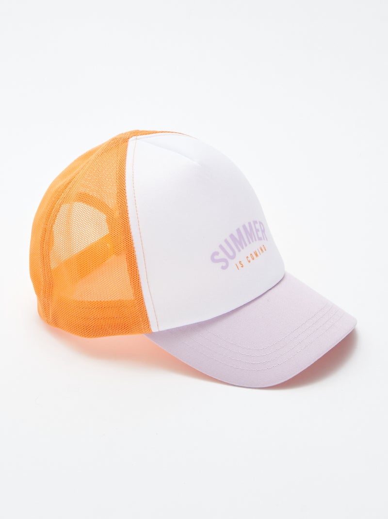 Gorra de malla y tela 'Summer is coming' AMARILLO - Kiabi