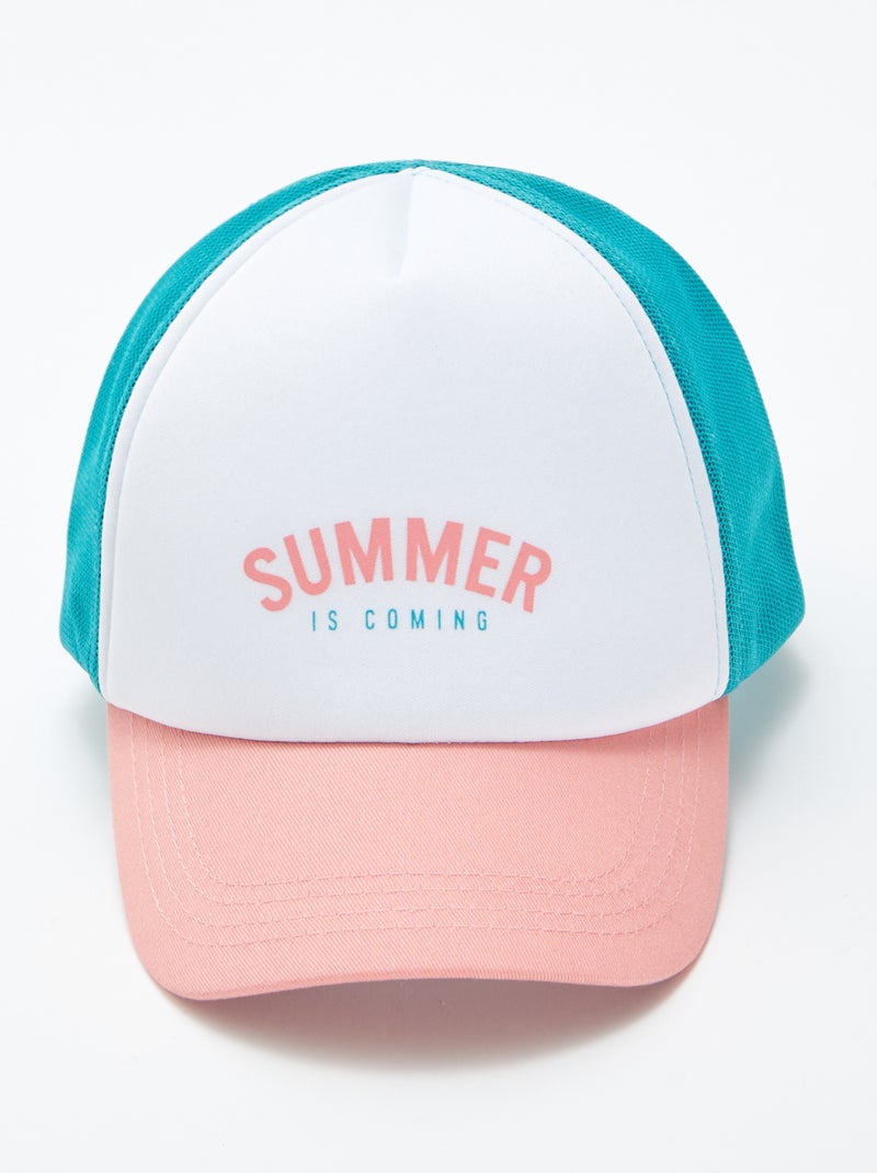 Gorra de malla y tela 'Summer is coming' ROSA - Kiabi