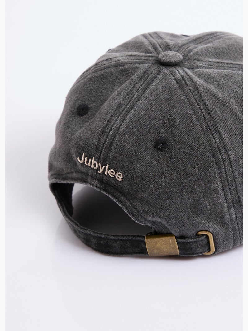 Gorra de mezclilla usada con bordado de corazón - AFIBEL Gris - Kiabi