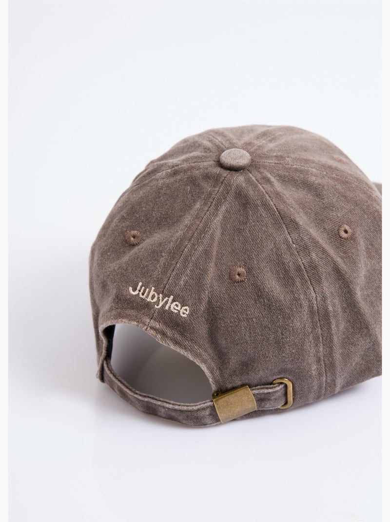Gorra de mezclilla usada con bordado de corazón - AFIBEL Marrón - Kiabi