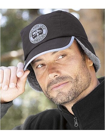 Gorra de microfibra con orejeras forradas de borreguito