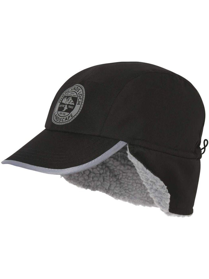 Gorra de microfibra con orejeras forradas de borreguito Negro - Kiabi
