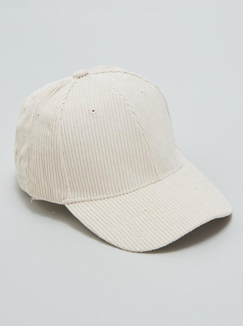 Gorra de pana ajustable BEIGE - Kiabi