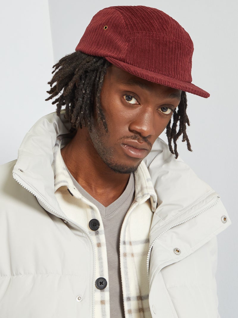 Gorra de pana burdeos - Kiabi
