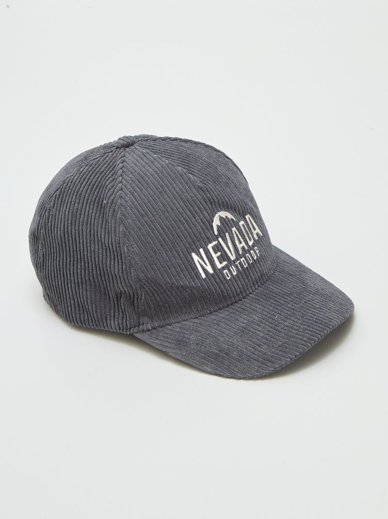 Gorra de pana GRIS - Kiabi
