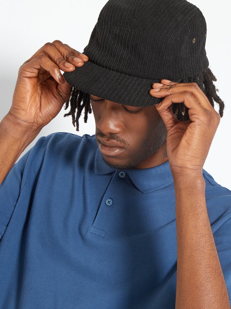 Gorra de pana negro - Kiabi