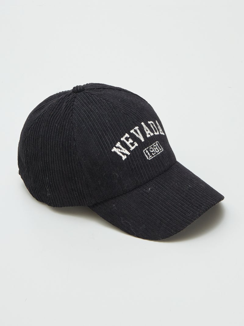 Gorra de pana Nevada NEGRO - Kiabi