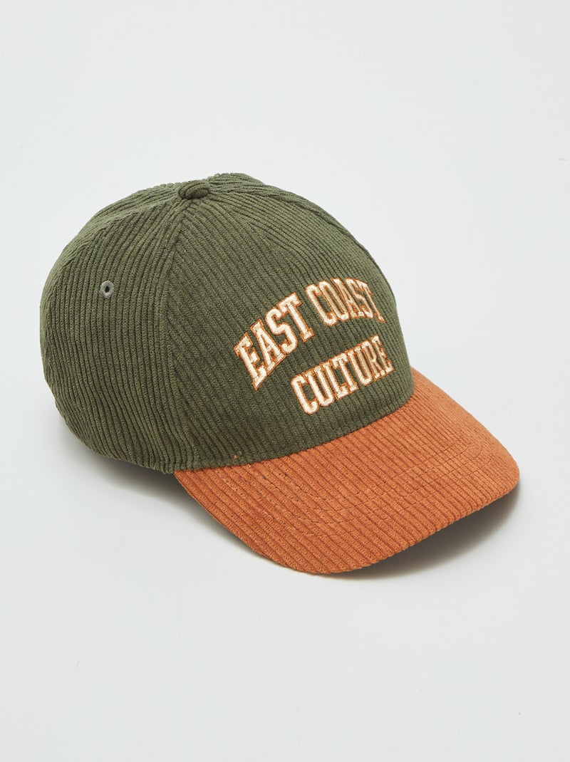 Gorra de pana VERDE - Kiabi