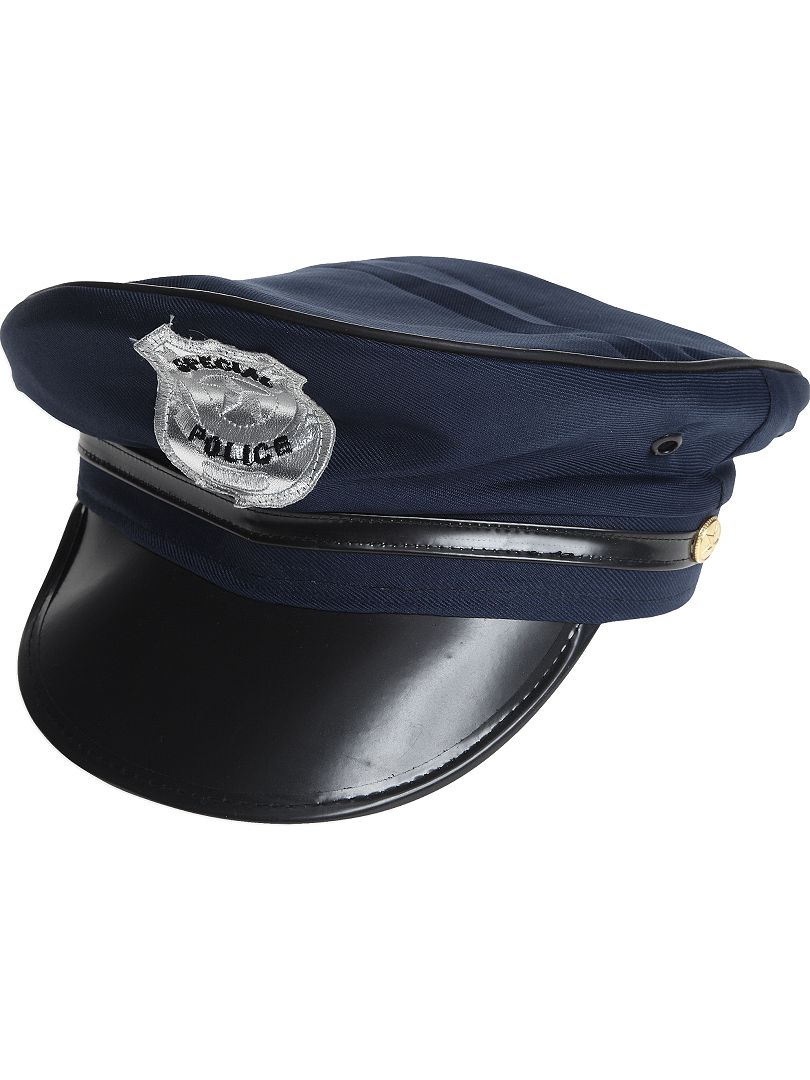 Gorra de policía con visera e insignia azul - Kiabi