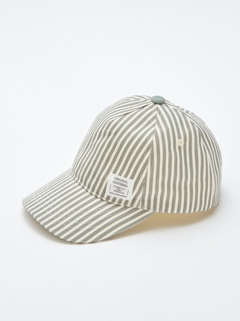 Gorra de rayas Verde - Kiabi