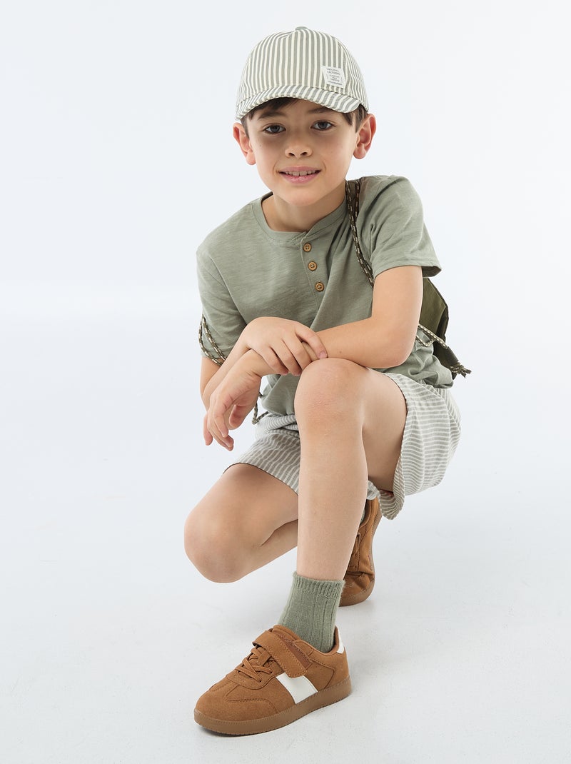 Gorra de rayas Verde - Kiabi