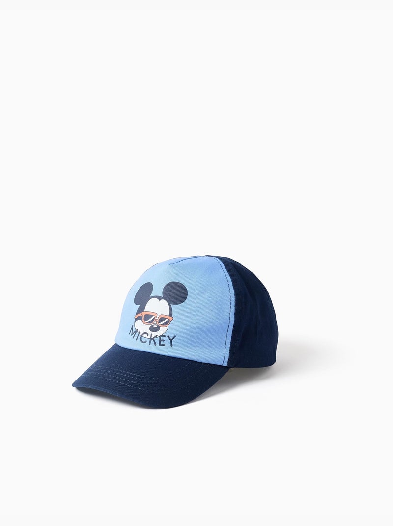 Gorra de sarga de algodón con estampado de Mickey Azul oscuro - Kiabi