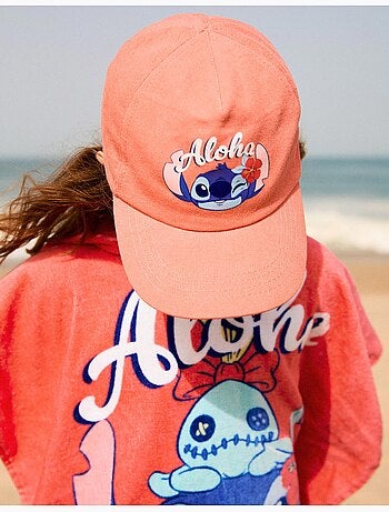 Gorra de sarga de algodón con estampado de Stitch