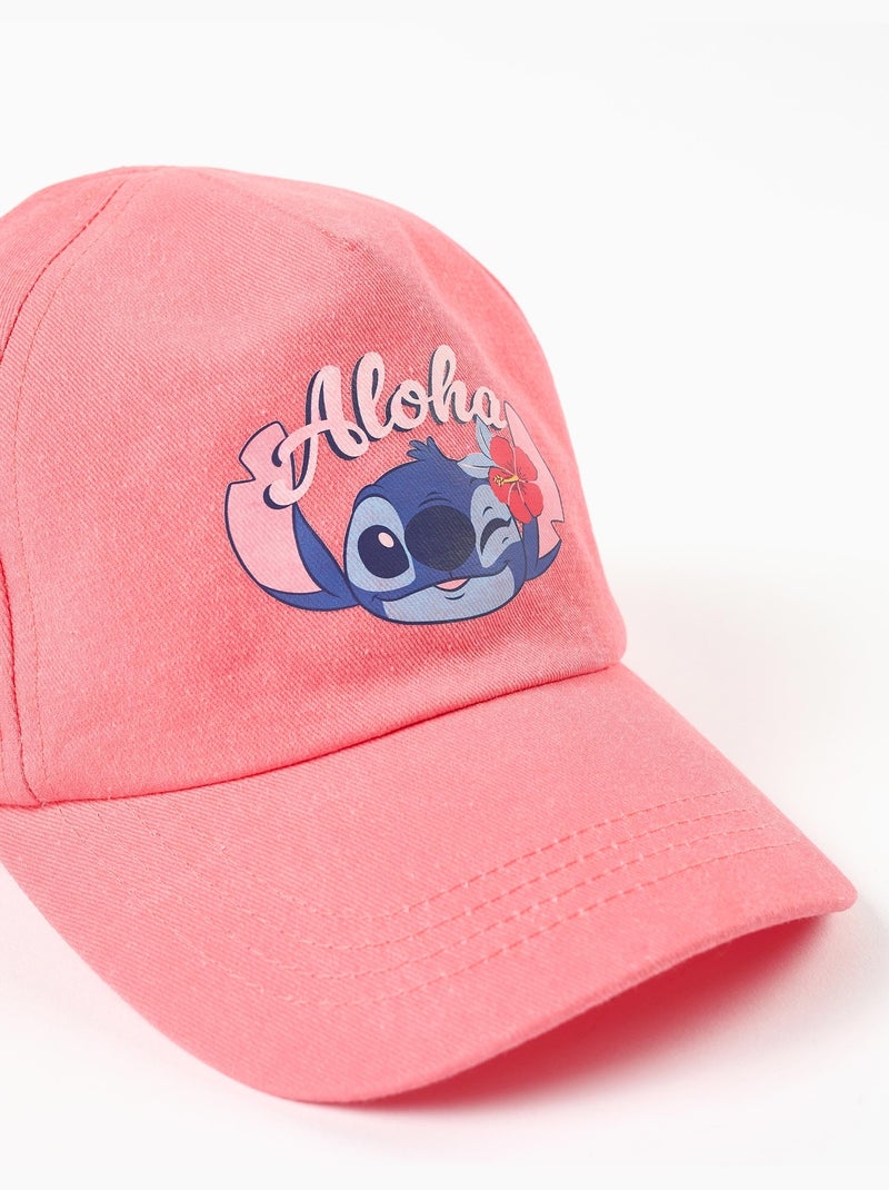 Gorra de sarga de algodón con estampado de Stitch Rosa - Kiabi