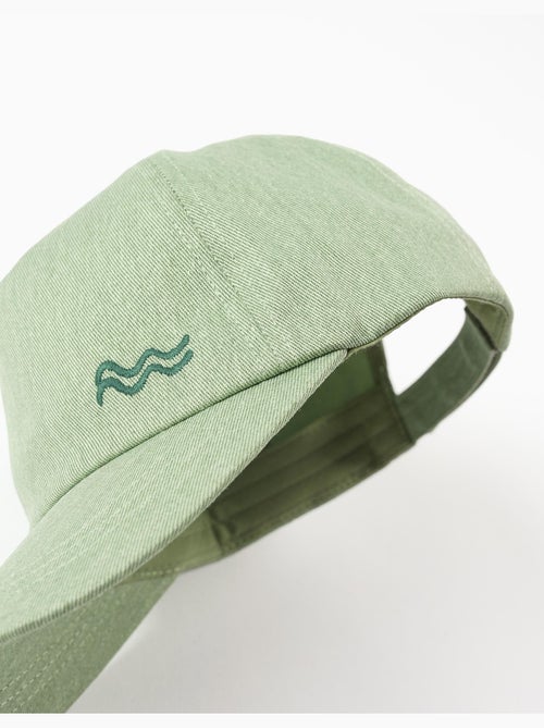 Gorra de sarga de algodón con olas bordadas - Kiabi
