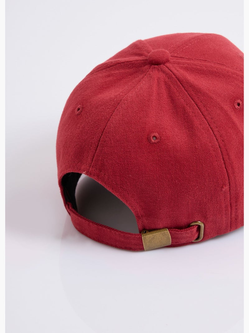 Gorra de sarga lisa con letras bordadas - AFIBEL Rojo - Kiabi