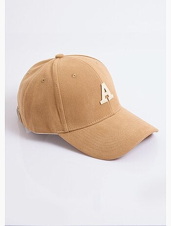 Gorra de sarga lisa con letras bordadas