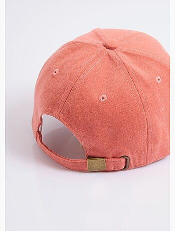 Gorra de sarga lisa con letras bordadas