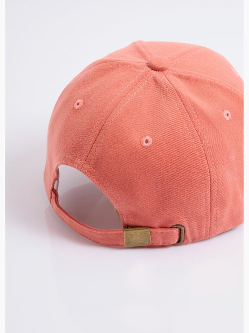 Gorra de sarga lisa con letras bordadas - Kiabi