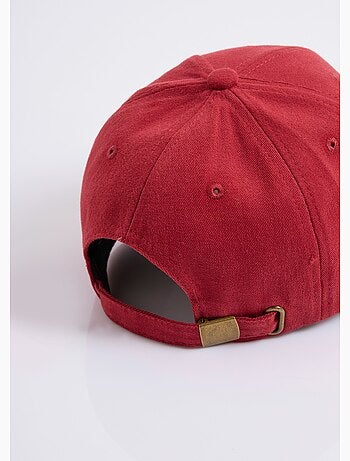 Gorra de sarga lisa con letras bordadas