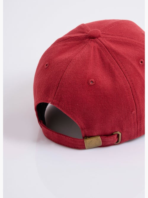 Gorra de sarga lisa con letras bordadas - Kiabi