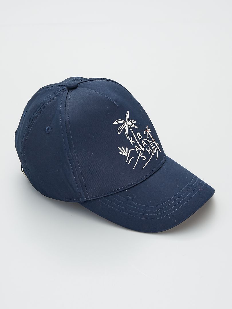 Gorra de tela azul negro - Kiabi