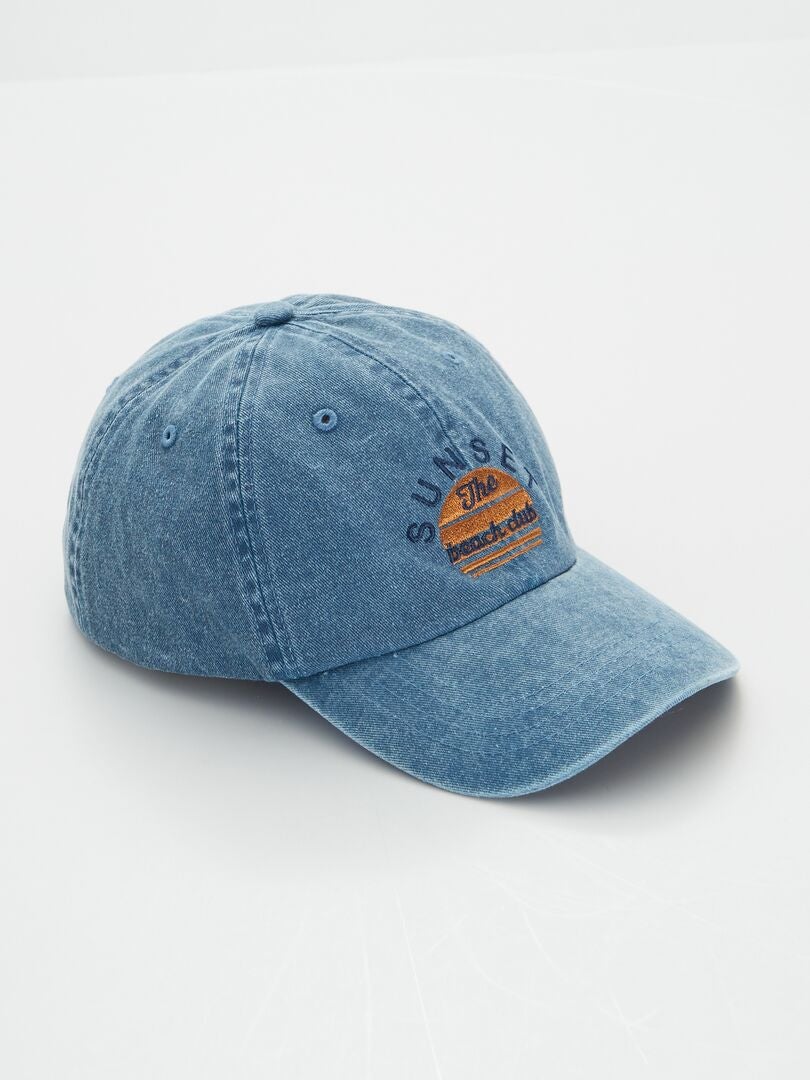 Gorra de tela azul oscuro - Kiabi