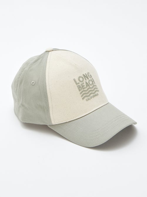 Gorra de tela con bordados - Kiabi
