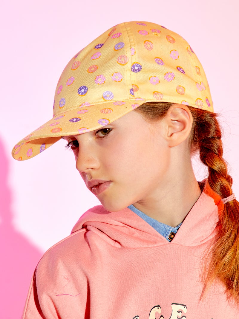 Gorra de tela con estampado amarillo - Kiabi