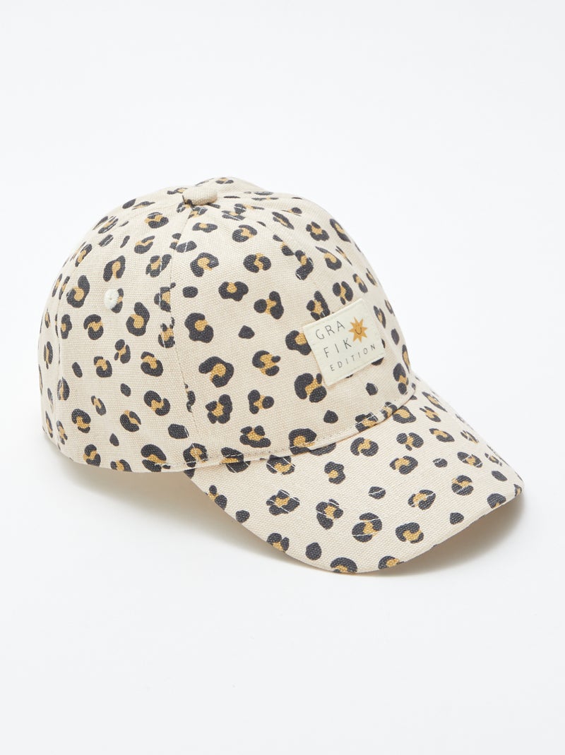 Gorra de tela con estampado BEIGE - Kiabi