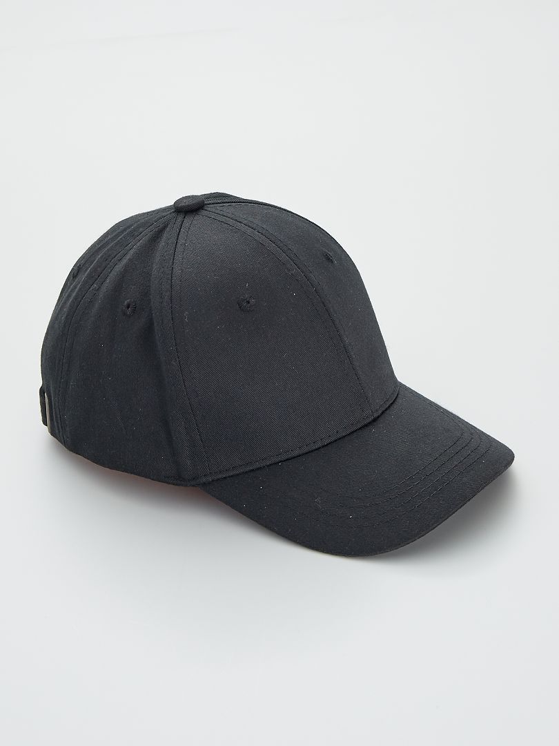 Gorra de tela lisa negro - Kiabi
