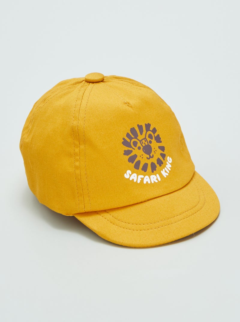 Gorra estampada 'león' de sarga AMARILLO - Kiabi