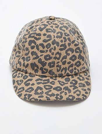 Gorra estampado de leopardo